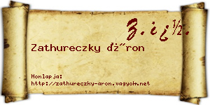 Zathureczky Áron névjegykártya